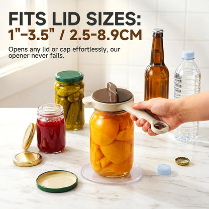 2026 Upgraded 4-in-1 Jar Opener - Adjustable Stainless Steel Lid Remover for Seniors & Arthritis Sufferers, Fits Kitchen Jars, Bottles & Cans Blue