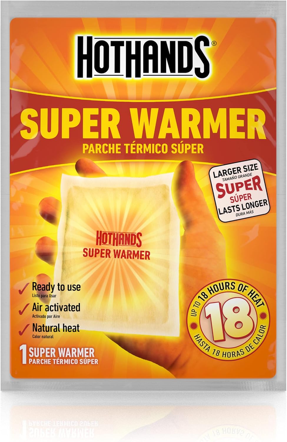 HotHands Body & Hand Super Warmers - Long Lasting Safe Natural Odorless Air Activated Warmers - Up to 18 Hours of Heat - 40 Individual Warmers