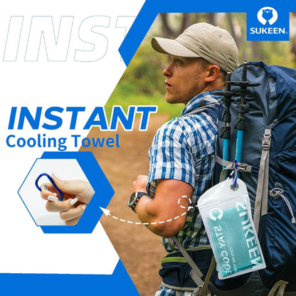Sukeen 4 Pack Cooling Towels (40"x 12"), Cooling Neck Wraps, Soft Ice Towel