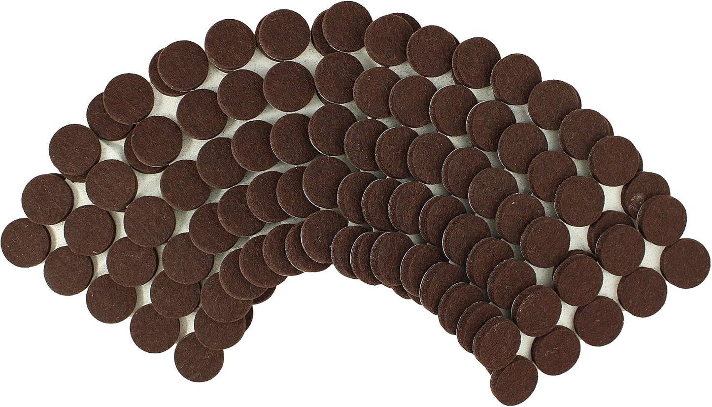 8727 Heavy Duty Self Adhesive Furniture Felt Pads 1-Inch Round Oatmeal 160-Piece Value Pack in Resealable Bag