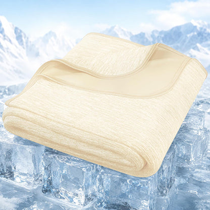 Cooling Blanket Queen Size for Hot Sleepers, Q-Max >0.4, 90 x 90 Inch, Grey