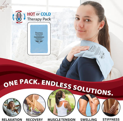 Reusable Hot & Cold Therapy Pack for Knee Back & Shoulder Pain-Trisectional