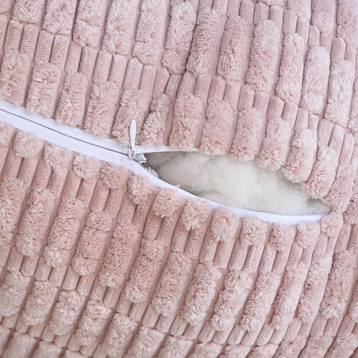 Faux Fur Reading Pillow for Sitting in Bed, Large Backrest Bed Pillow with Arms, Back Support Pillow for Lounging Bedrest, Beige