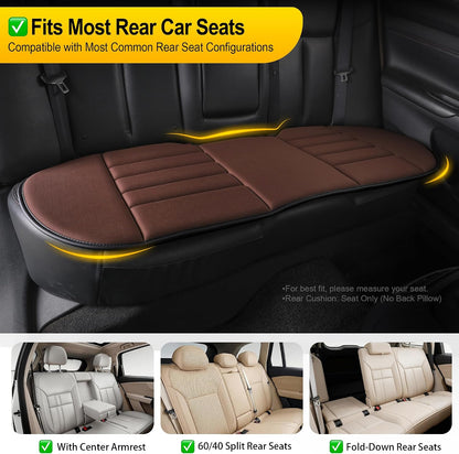 kingphenix Car Seat Cushion with Back Support Pillow, Memory Foam, Black | Memory Foam Car Cushion for Long Driving, Truck, Office Chair, Tailbone and Lower Back Support