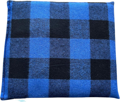 HOME COMFORT Black Plaid Regular Therapeutic Microwavable Heating & Cooling Pad – Natural Rice Pack (10x7 inches)