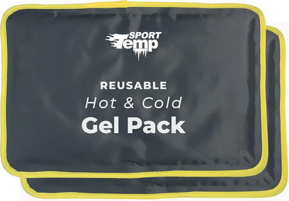 Hot & Cold Reusable Gel Pack Wrap for Neck/Shoulder/Back Pain Relief - Flexible Soft Compress - Ice & Heat Therapy for Rotator Cuff, Cervical, Pain, Swelling, Injuries and Surgery - Sport Temp