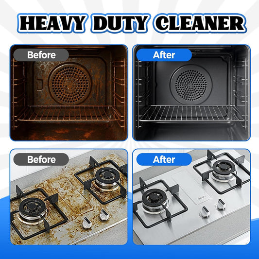 Heavy Duty Stove and Oven Cleaner Kit, Includes Cleaning Tool, Razor, Scraper and 1 Pad to Remove Tough Stains - Use on Gas, Electric, Ceramic Surfaces, 4 Piece (16.9, Fluid Ounces)