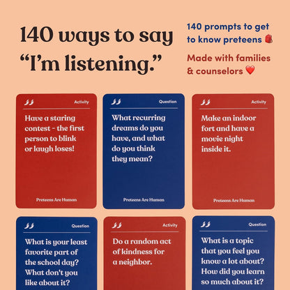 Friends are Human Conversation Cards for Friendship and Bonding, 140 Cards