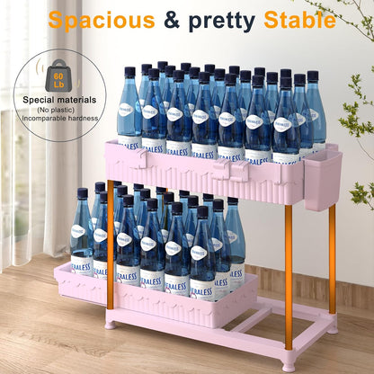 3-Pack 2-Tier Under Sink Organizers with Sliding Drawers | Multi-use kitchen & bathroom storage, 12.8 inch black cabinet organizer, space-saving sliding drawer design.