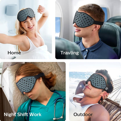 LitBear Breathable Sleep Mask, 3D Eye Mask Sleep for Side Sleepers Women Men