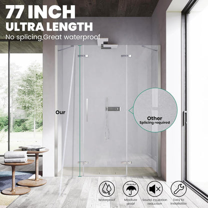 Frameless Shower Door Bottom Seal Strip for 3/8"(10mm) Thick Glass, Super Clear 36 Inch Long 2PCS Shower Door Seal, to Water Block