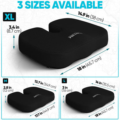 FORTEM Seat Cushion, Office Chair Cushion for Tailbone Sciatica Pain Relief