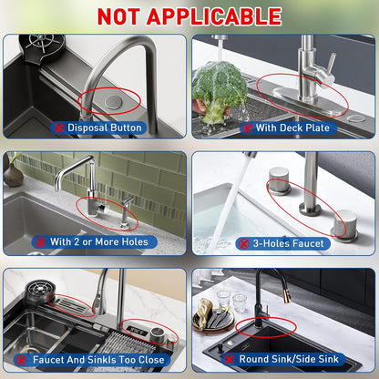 2 Pcs Faucet Mat for Kitchen Sink 15.74”×3.94” Diatomite Quick Dry Sink Splash Guard Absorbent Kitchen Stone Sink Tray Faucet Splash Guard for Bathroom Counter