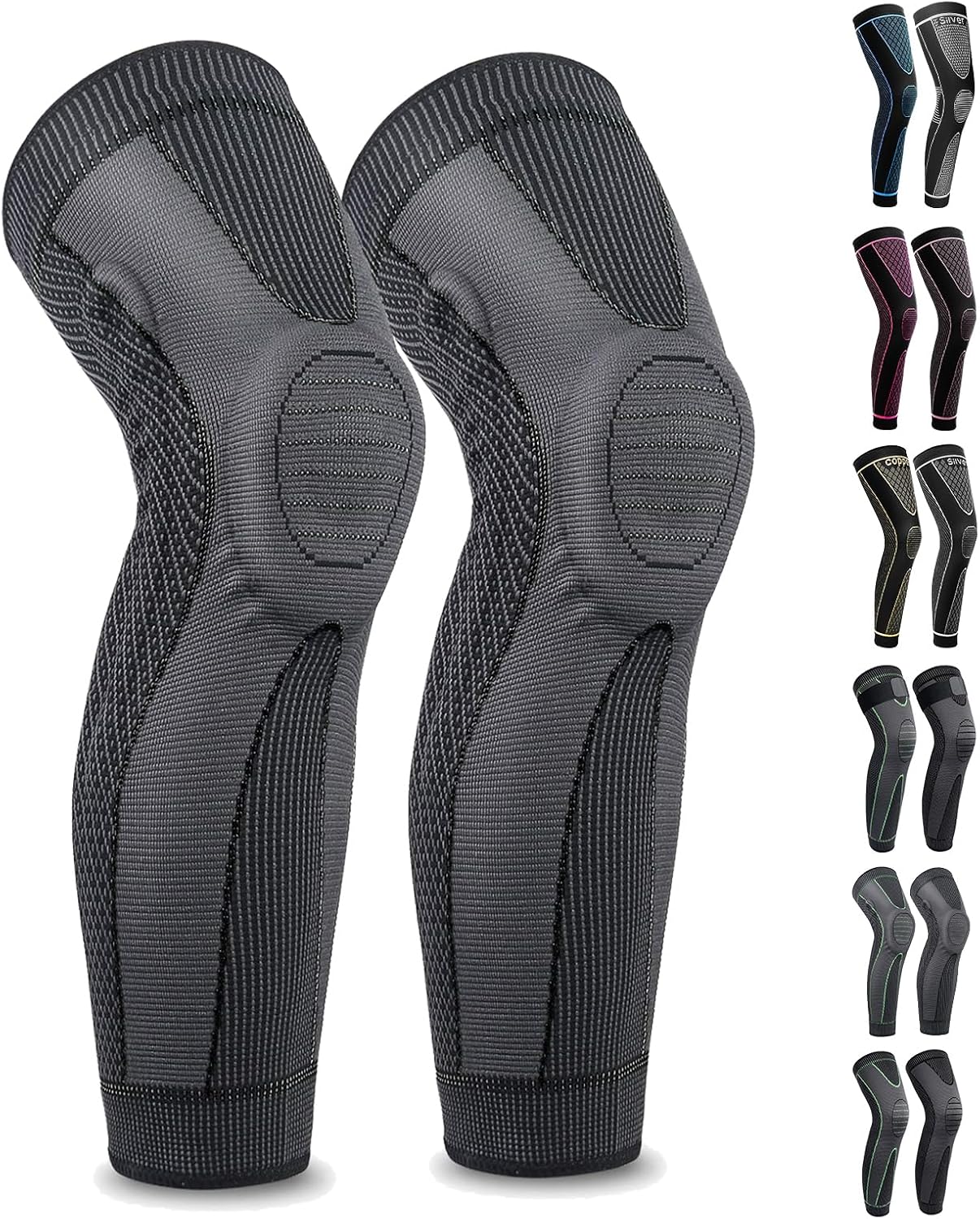 Full Leg Sleeves Long Compression Leg Sleeve Knee Sleeves Protect Leg, for Man Women Basketball, Arthritis Cycling Sport