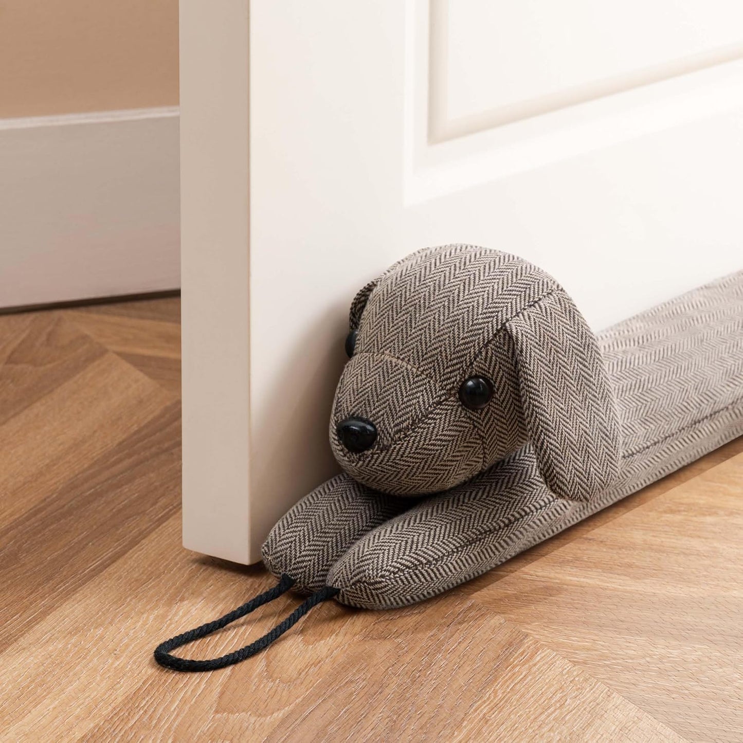 Door Draft Stopper Blocks Hot and Cold Air, 38", Yellow Dog | Blocks Wind and Noise, Weighted Sand and Cotton Filling, Convenient Hanging Loop for Storage, Adorable Animal Design