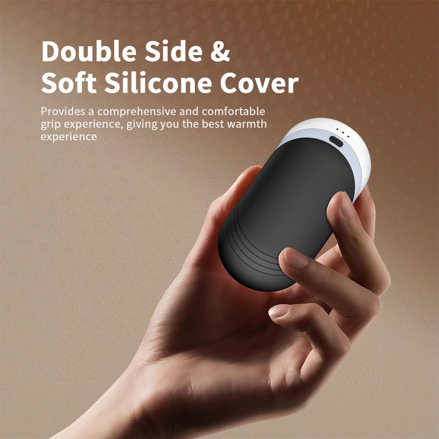 Hand Warmers Rechargeable [Equipped with Heat-conducting Silicone][Double-Sided Heating] [Shockproof] Suitable Skiing for Golf Hunting Hiking Outdoor Camping
