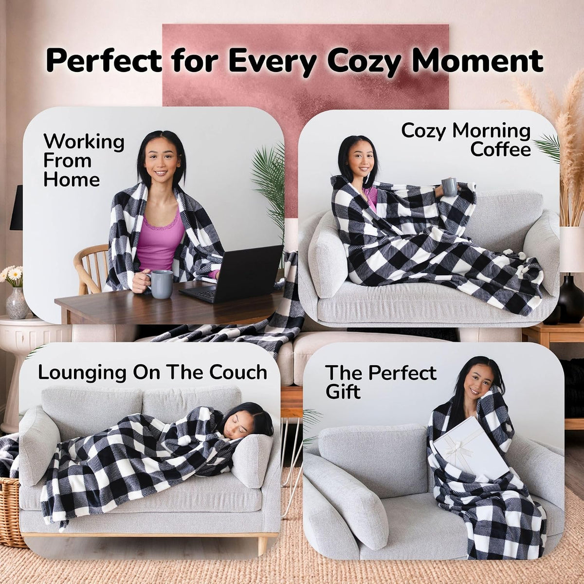 Super Blanky Wearable Blankets for Women & Men, Dorm Room Essentials, Gift for Her, Gifts for Women, Wife Birthday Gift Ideas