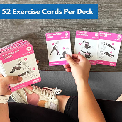 Arena Strength Exercise Card Deck Bundle - Booty & Body Workout Cards