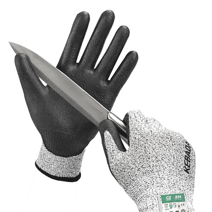 C4 Cut Resistant Gloves, ANSI A4, 100% Food Grade, 1 Pair, Medium | Food grade cutting gloves, glass-free & steel-free, breathable, washable. Ideal for meat cutting, slicing and oyster shucking