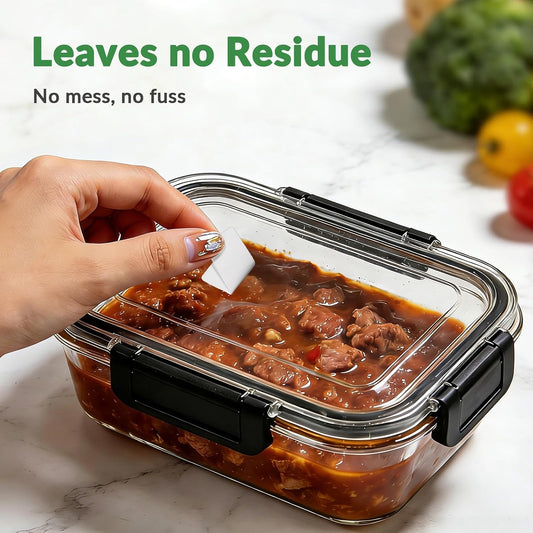 700 Removable Freezer Labels, 4/5" x 2", 2 Roll | With perforated lines, blank, writable, waterproof & oilproof, 2 rolls, 350 labels per roll, for meal prep containers