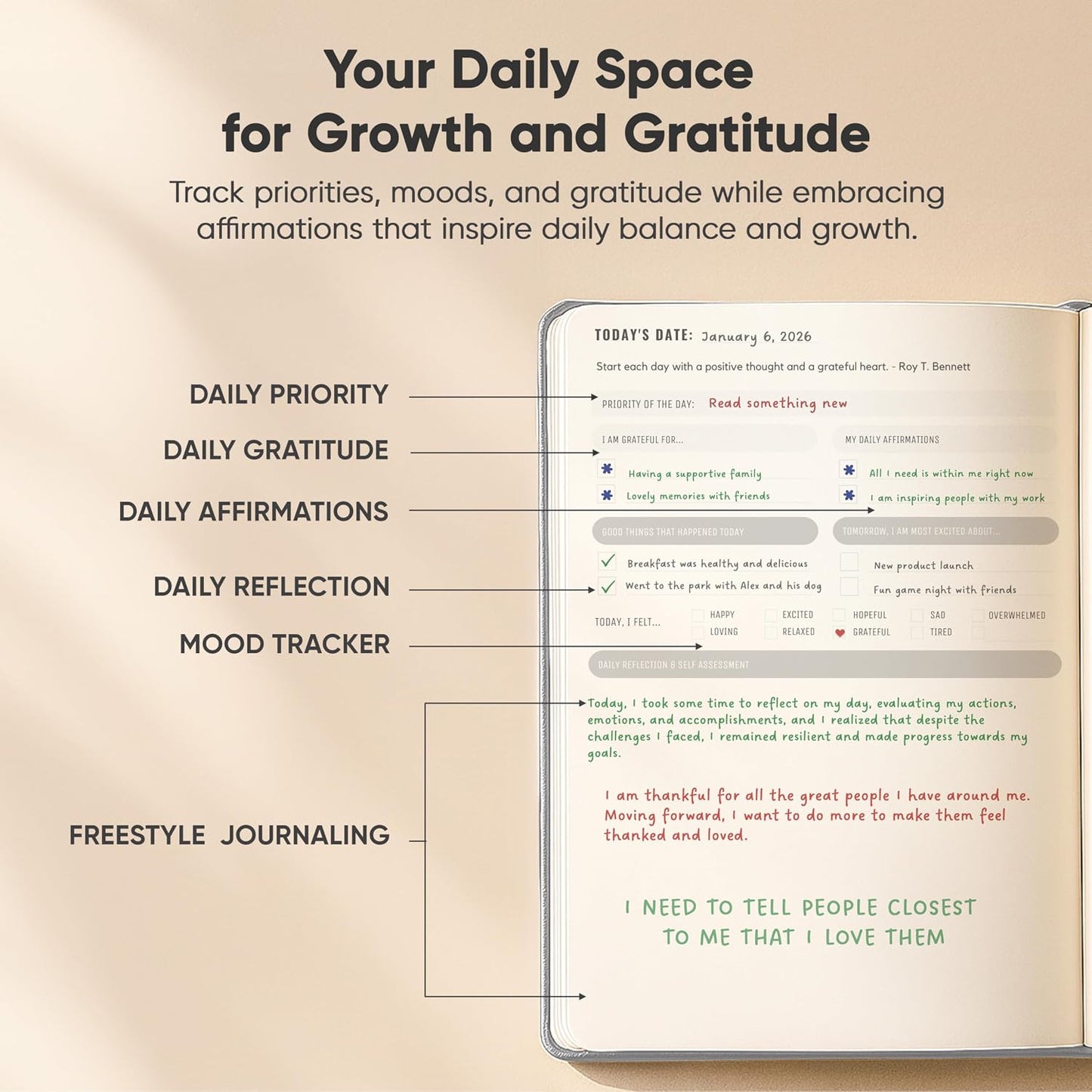 Best Daily Journal for Men & Women - Gratitude, Manifestation & Guided Journal with Prompts for Personal Growth (A5, Blue) - PRODUCTIVITY STORE