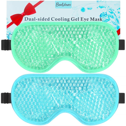 BeeVines Gel Eye Mask, Cooling Ice Masks for Puffy Eyes (2 Pack)