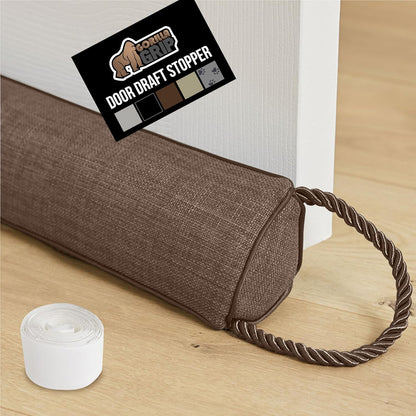GORILLA GRIP Door Draft Stopper for Bottom of Doors, Cold Air Insulation Sweep, Weather Stripping Seal Noise, Soundproofing, Warmth Sealer, Easy Install Gap Filler, Home Essentials, 32 Inch, Gray