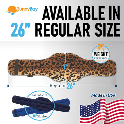 SunnyBay Microwave Heating Pad, Microwavable Heated Neck and Shoulder Wrap, Hands-Free Weighted Moist Hot or Cool Pack, Soft Fleece Cover and Flaxseed Filling, 26 Inch Length, SkyBlue