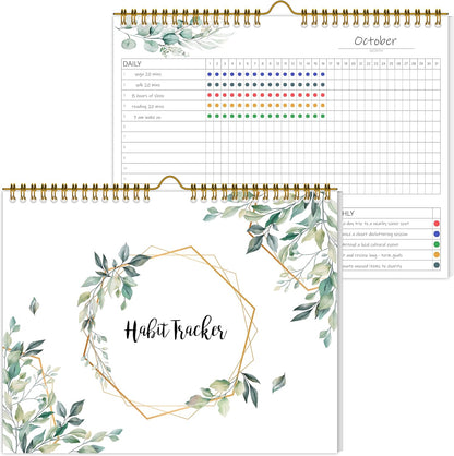 Habit Tracker Calendar Undated for Daily, Weekly & Monthly, 7.5" x 10"