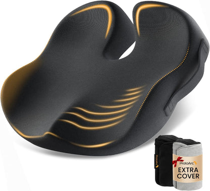 ProtoArc Seat Cushion, Office Chair Cushion for Sciatica, Black