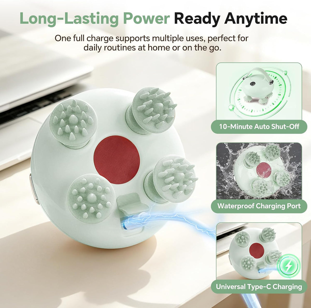 Scalp Massager, Head Massager Scalp with Tangle-Resistant Design