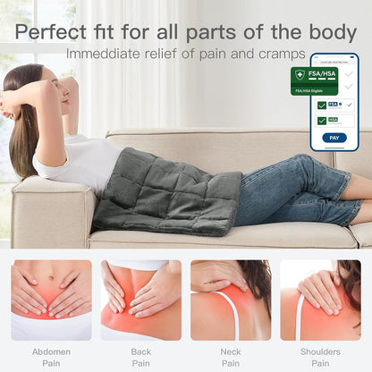 Weighted Heating Pad for Neck, Shoulder & Back Pain Relief FSA Eligible HSA