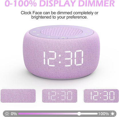 Buffbee Pro 2nd Gen| Sound Machine, Alarm Clock with Bluetooth Speaker | Upgraded Rechargeable Battery, White Noise Machine with 25 Sleep Sounds, Portable for Travel & Bedroom