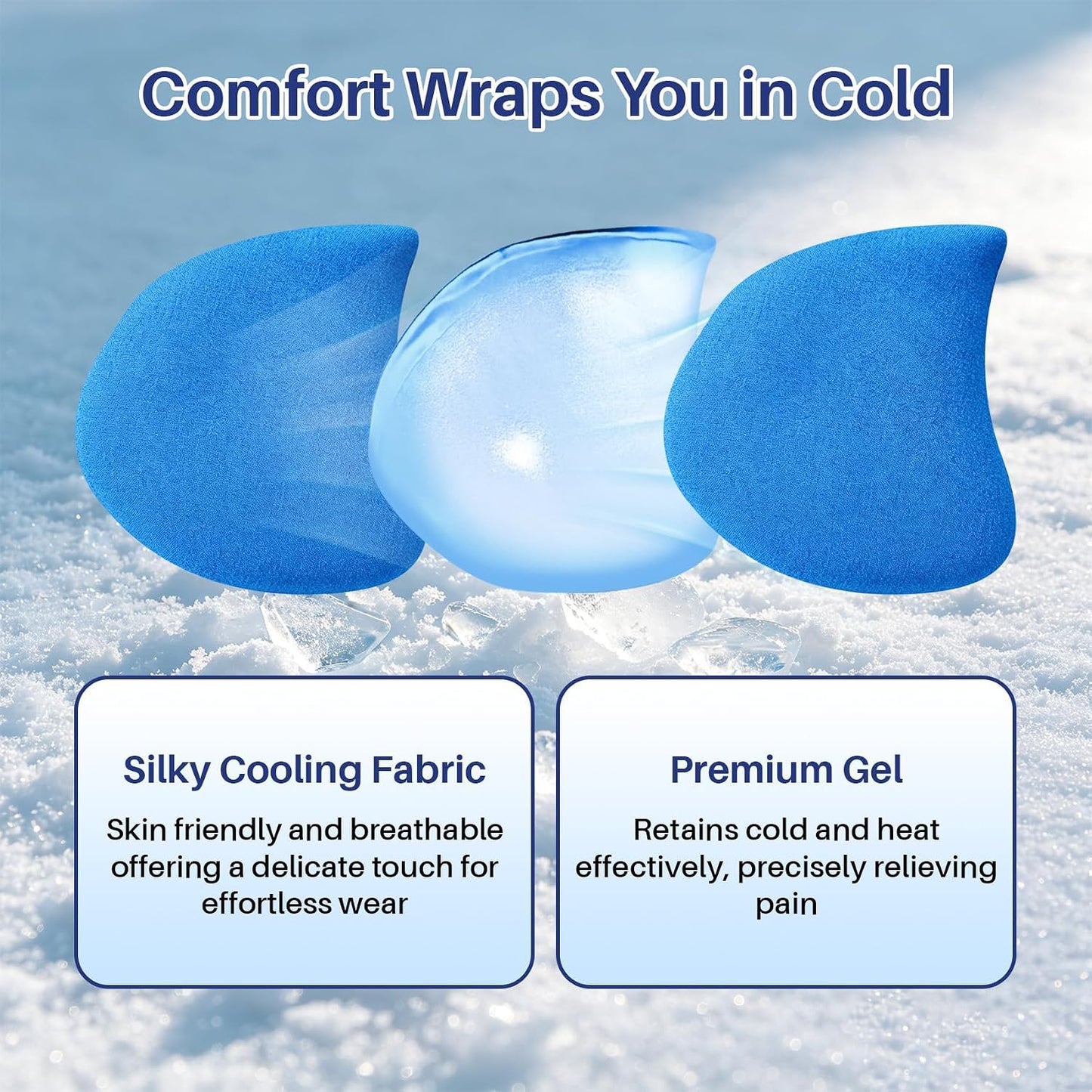 Reusable Ankle Foot Ice Pack Sleeve | Flexible Cold Wrap Pack for Plantar Fasciitis, Ankle Sprain, Swelling, Achilles Tendon Pain, Sports Injury Recovery