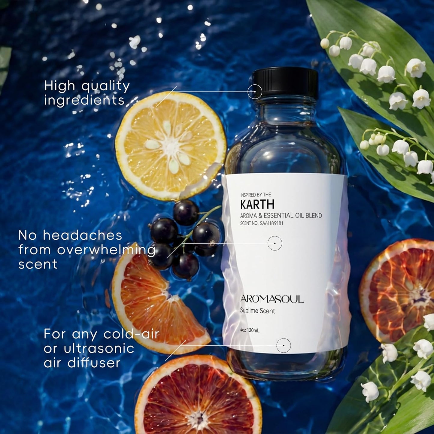 Hotel Diffuser Oil Inspired by Ritz-Carlton Scent - Premium Fragrance Oil No. SA61119323 for Ultrasonic and Waterless Diffuser - 120 mL, 4 fl oz