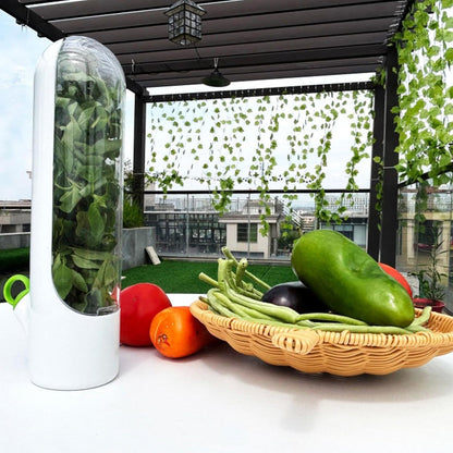 Herbsaver for Refrigerator - Vegetable Freshness Storage Containers, Herbkeeper Pod with Adjustable Humidity Control, Cilantro,Parsley, Asparagus, Keeps Vegetables Fresh for 2-3 Week (Pink)