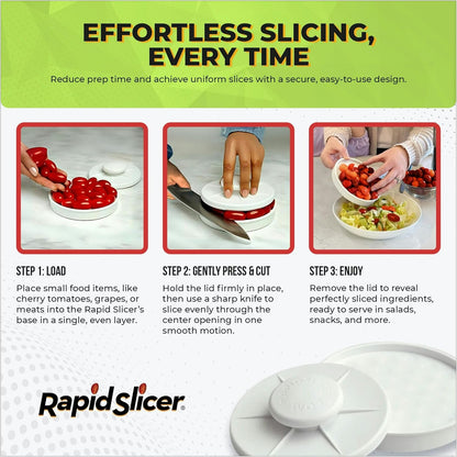 Food Cutter for Tomatoes, Grapes, Strawberries & Bagel Slicer