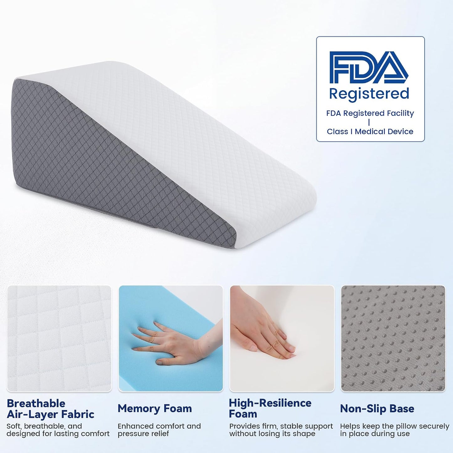 Knee Elevation Pillow Post Surgery Knee Replacement | for Knee Replacement Pillow, Wedge Pillow, Knee Pillow, Leg Elevation Pillow,leg Lift, Knee Surgery Must Haves
