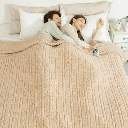 Heated Throw Blanket 50"X60", Soft Sherpa, 4 hrs Auto Shut Off