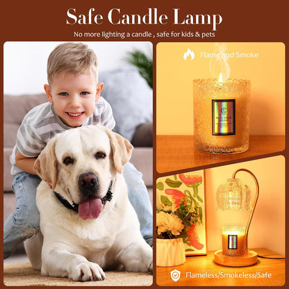Flower Candle Warmer Lamp with Timer & Dimmer