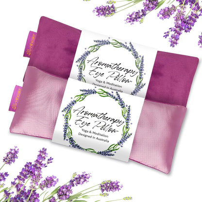Relaxation Gifts for Women, Weighted Eye Mask for Sleeping, Yoga, Spa, Meditation, Lavender Eye Pillow Heated for Headache, Sinus & Dry Eyes Relief, Moist Heat Mask, Birthday Gifts for Mom (Purplex4)