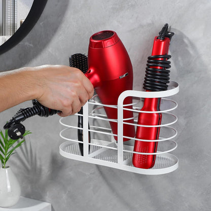 YIGII Hair Tool Organizer, Cabinet Door Storage Basket, Bathroom, Black | Storage for Hair Dryers, Flat Irons and Curling Tools, Space-Saving Cabinet Design for Bathroom Styling Tools