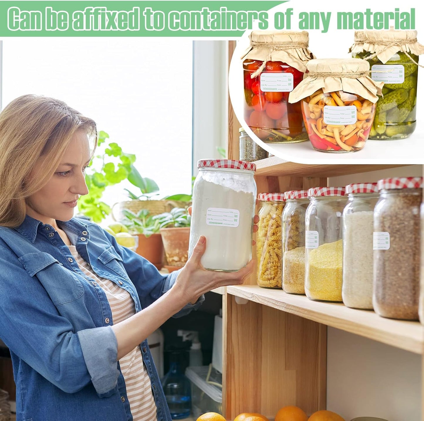 Outus 1500 Pcs Food Labels for Catering Food Date Storage Label 1" x 2" | Removable Freezer Labels for Containers Easy Remove, Food Safety Date Sticker for Kitchen Restaurant Home Supplies