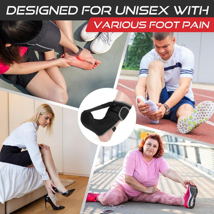 Plantar Fasciitis Night Splint Sock Soft Plantar Fasciitis Brace for Sleeping Achilles Tendonitis Foot Drop Heel Pain - Plantar Fasciitis Relief Night Splint for Women Men Black Small