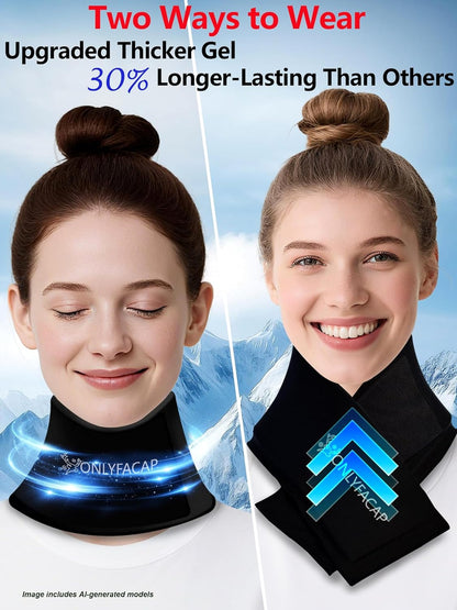 Flexible Neck Ice Pack Wrap,Gel Cold Therapy for Pain Relief | reusable,cool ice silk,stays cold 20 to 30 mins,dual hot & cold,hands-free, Ideas for tech neck, office workers and injuries
