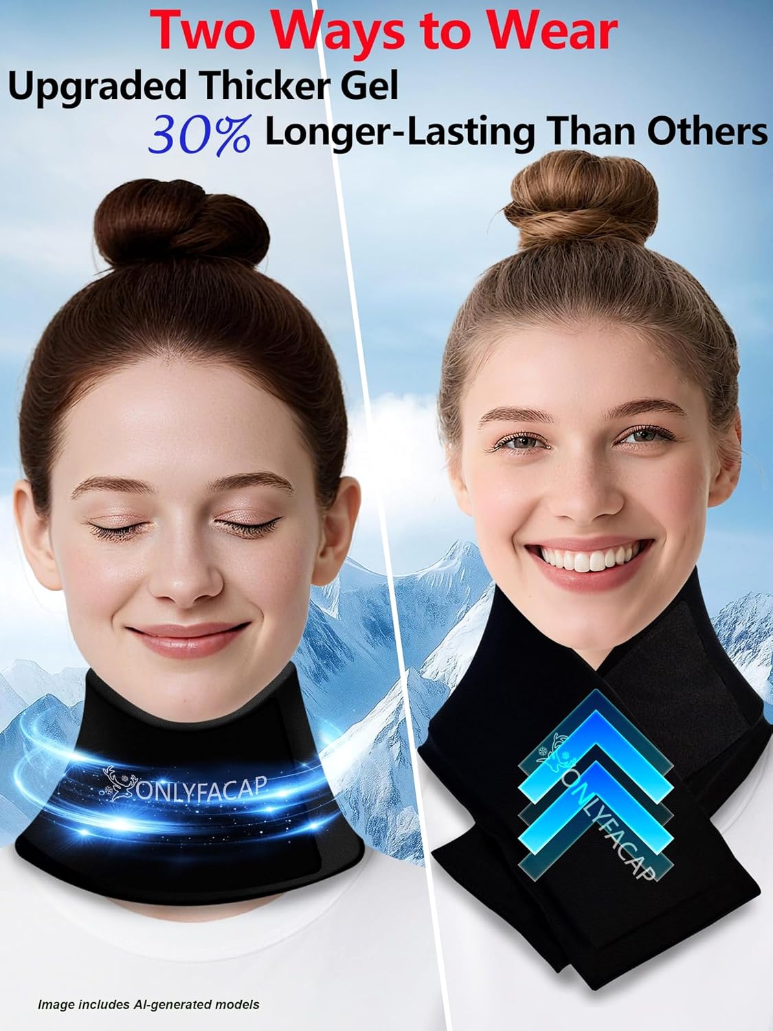 Flexible Neck Ice Pack Wrap,Gel Cold Therapy for Pain Relief