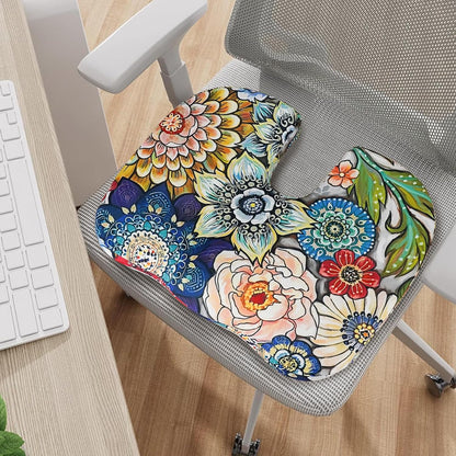 Tailbone Pain Relief Cushion, Memory Foam Seat Cushion for Coccyx Sciatica Pain Pressure Relief Office Desk Chair
