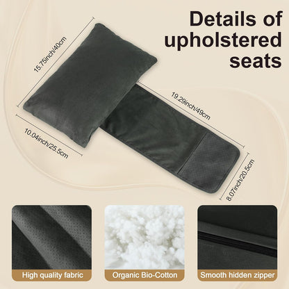 KINIVA Dual-Layer Ultra-Suede Neck Support Pillow for Recliners, Sofas & Office Chairs - Breathable Mesh, Removable Cover, Orthopedic Cervical Support for Pain Relief (Grey)
