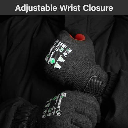 Schwer ProGuard High Level Cut Resistant Work Gloves for Extreme Protection, ANSI A9 Cut Gloves with Reinforced Thumb, Non Slip, Breathable, Durable, Touch-screen, Black 1 Pair（L 3326