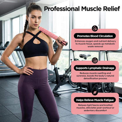 Wooden Cellulite Massage Roller for Legs and Thighs - Handheld Fascia Blaster Tool for Muscle Relief, Lymphatic Drainage & Body Sculpting - Anti Cellulite Massager for Women and Men (12 Wheel)
